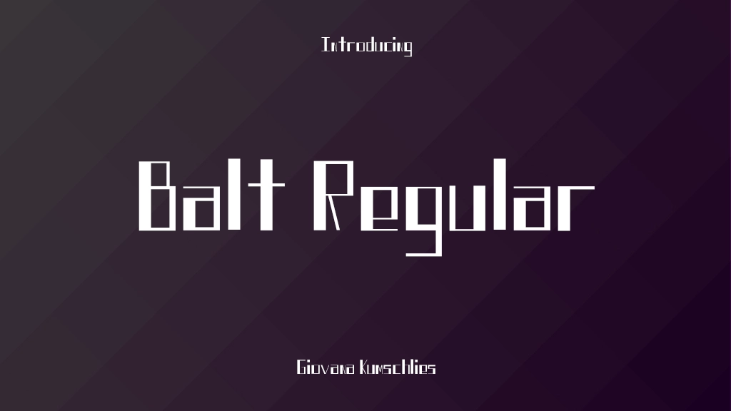 Balt Regular Font Sample Image 1