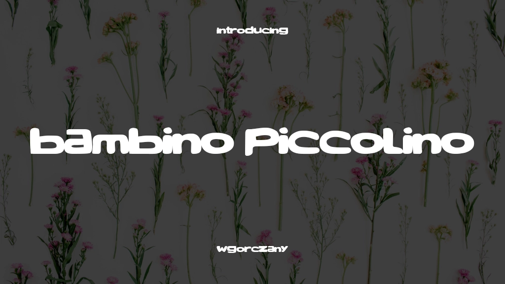 Bambino Piccolino Font Sample Image 1