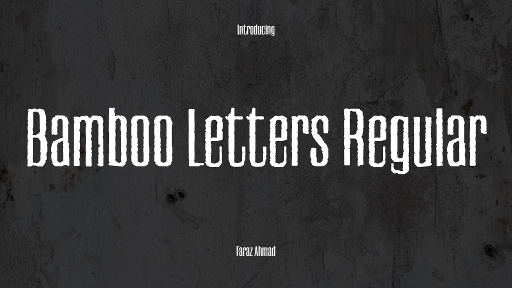 Bamboo Letters Regular Font Sample Images  1