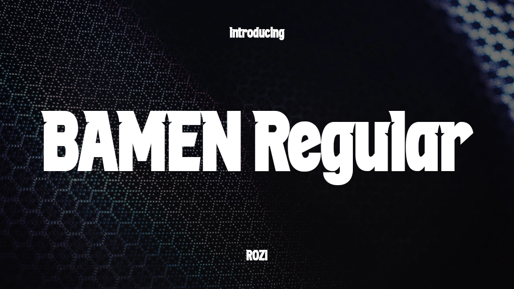 BAMEN trial Regular Font Sample Image 1