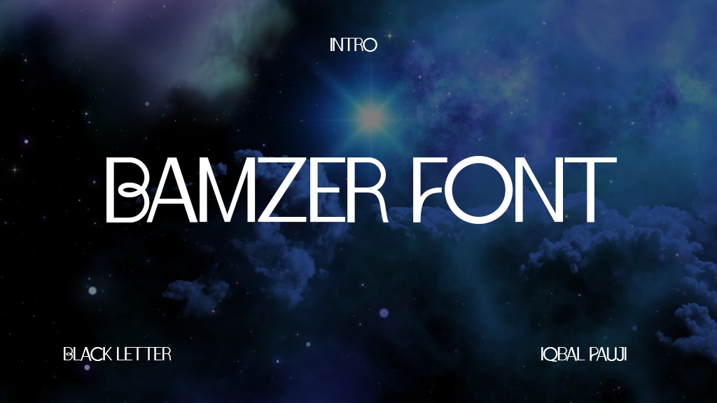 Bamzer Regular Font Sample Image 1