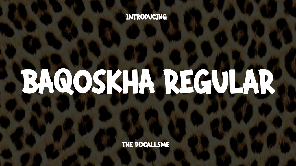 BAQOSKHA Regular Font Sample Image 1