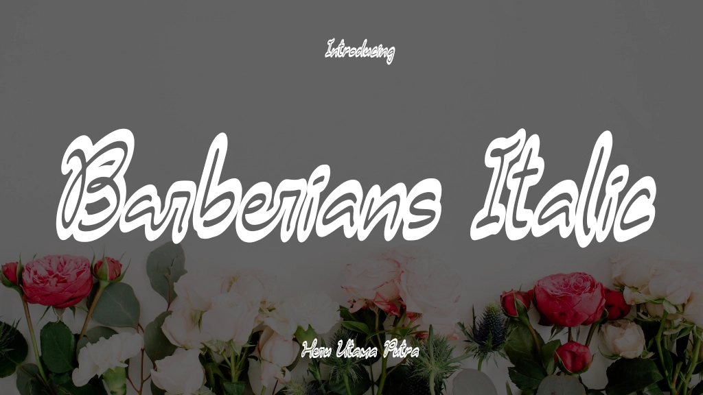 Barberians Italic Font Sample Image 1