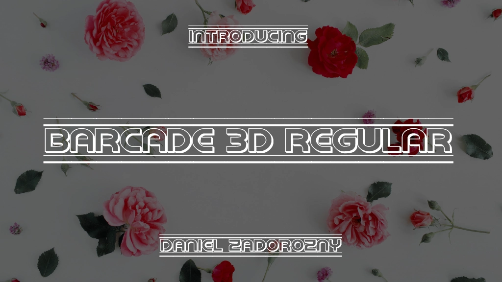 Barcade 3D Regular Font Sample Image 1