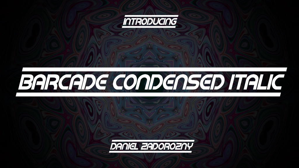 Barcade Condensed Italic Font Sample Image 1