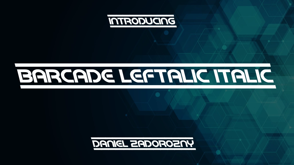 Barcade Leftalic Font Sample Image 1