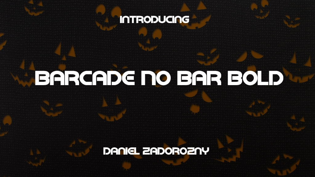 Barcade No Bar Bold Font Sample Image 1