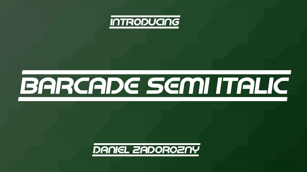 Barcade Semi Italic Font Sample Image 1