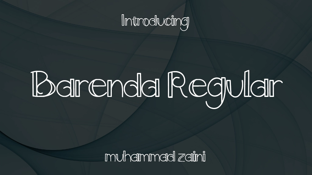 Barenda Regular Font Sample Image 1