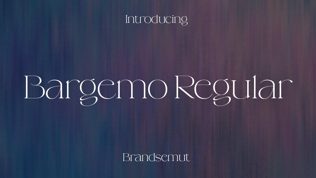 Bargemo Regular Font Sample Image 1