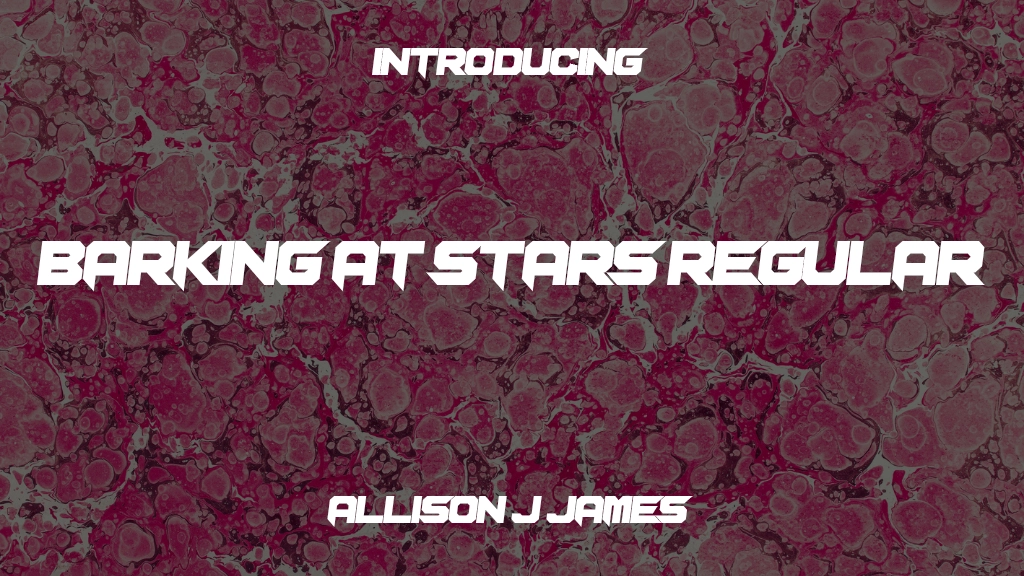 Barking at Stars Regular Font Sample Image 1