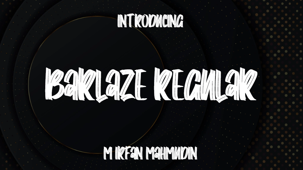 Barlaze Regular Font Sample Image 1