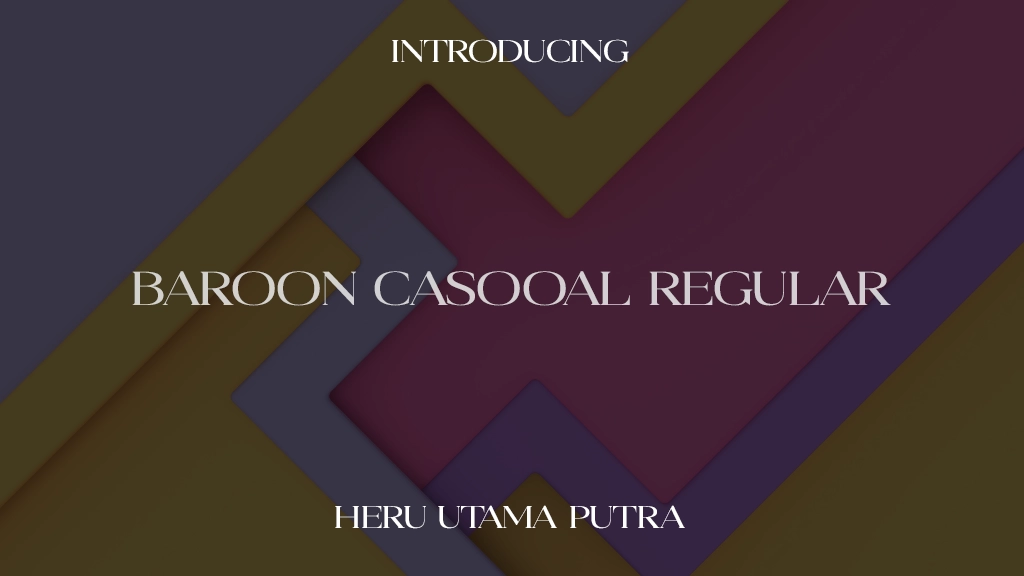 Baroon Casooal Regular Font Sample Images  1