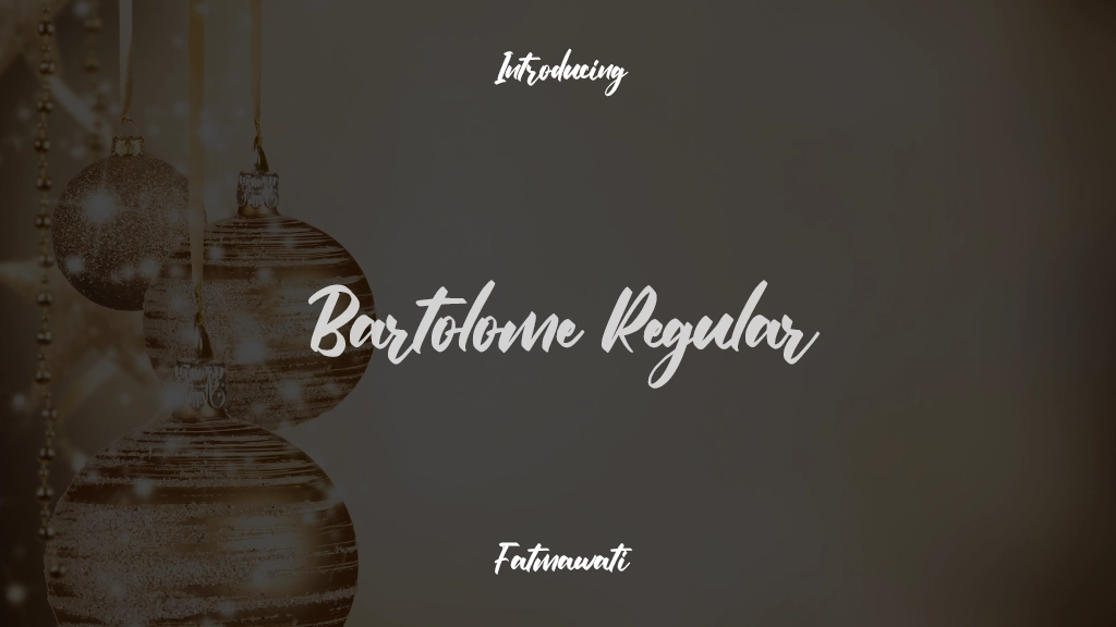 Bartolome Regular Beispielbilder für Schriftarten  1