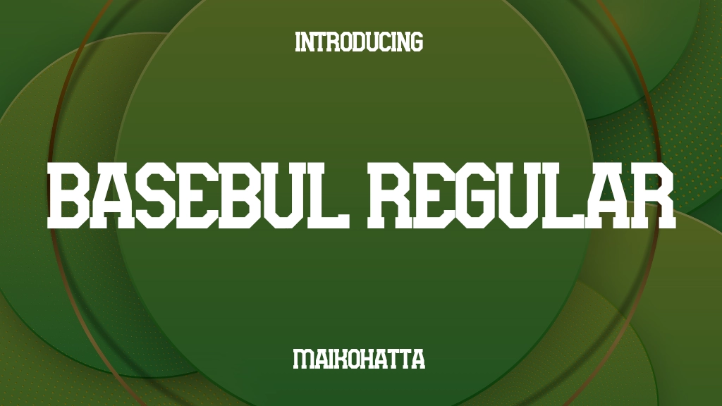 BASEBUL Regular Font Sample Image 1