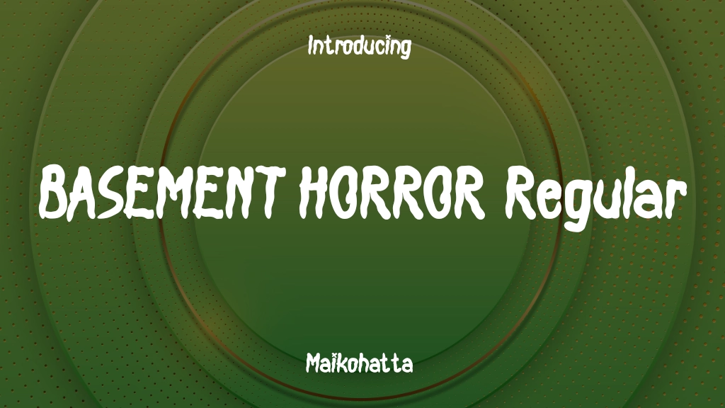 BASEMENT HORROR Regular Font Sample Image 1