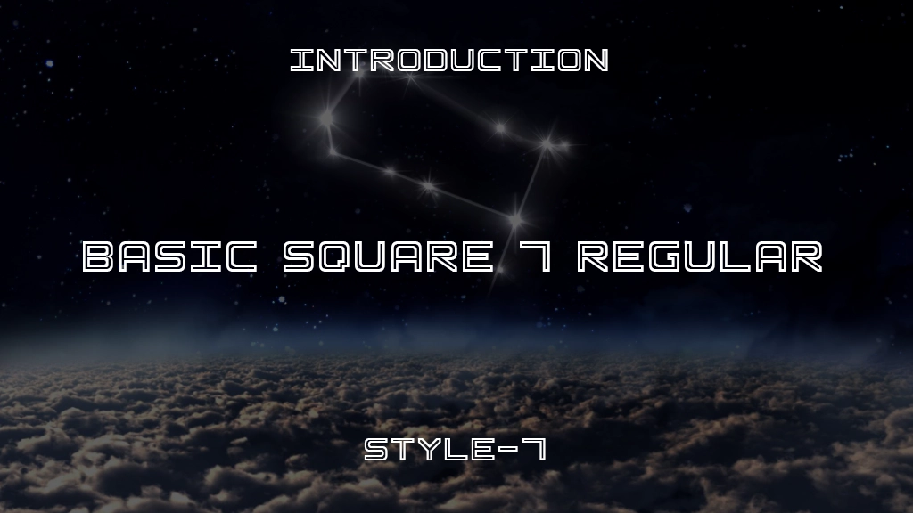 Basic Square 7 Regular Font Sample Image 1