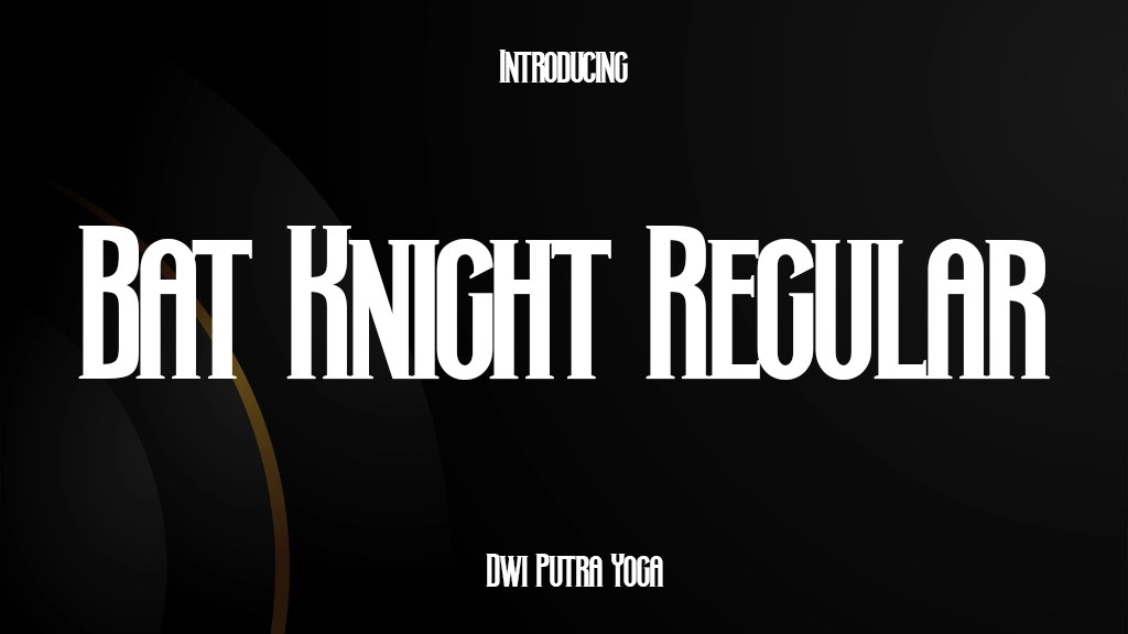 Bat Knight Regular Font Sample Image 1