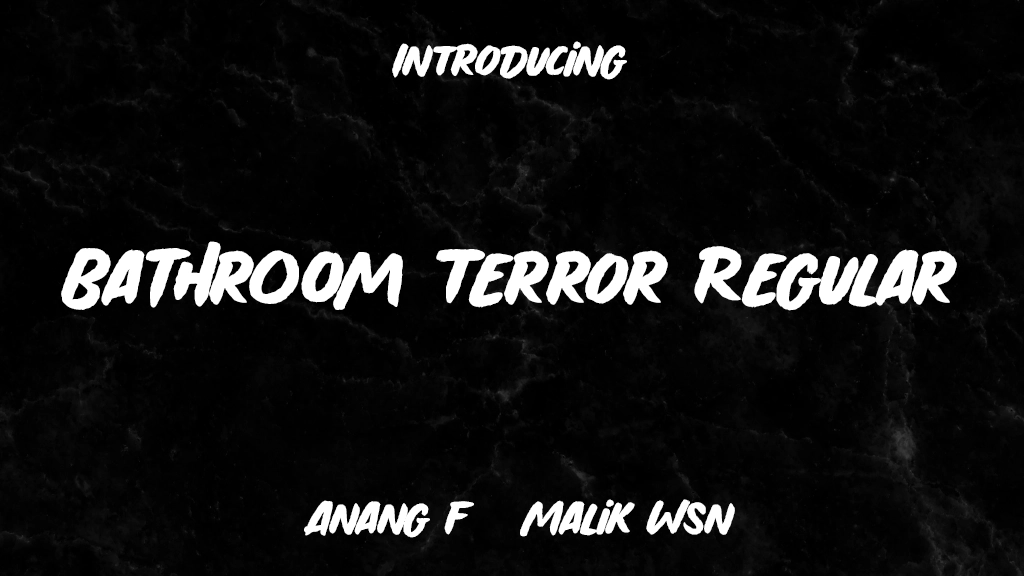 Bathroom Terror Regular Font Sample Image 1