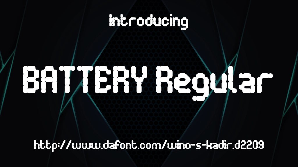 BATTERY Regular Font Sample Image 1