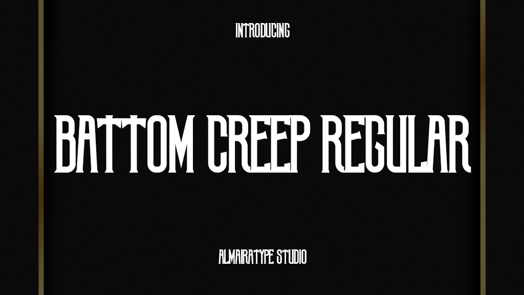 Battom Creep Regular Font Sample Image 1