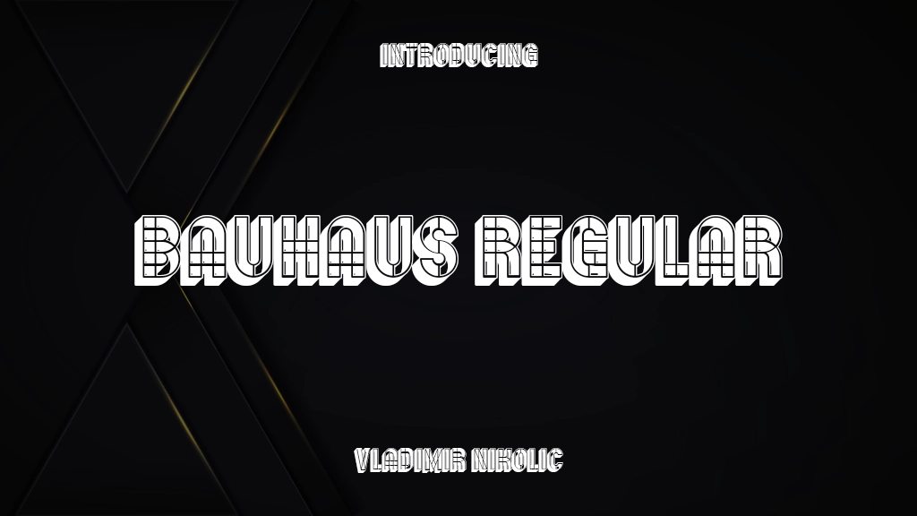 Bauhaus Regular Font Sample Image 1