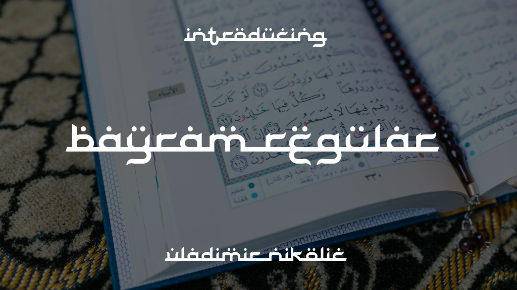 Bayram Regular Font Sample Image 1