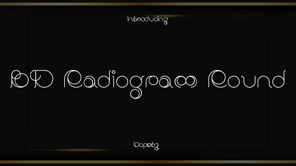 BD Radiogram Round Font Sample Image 1