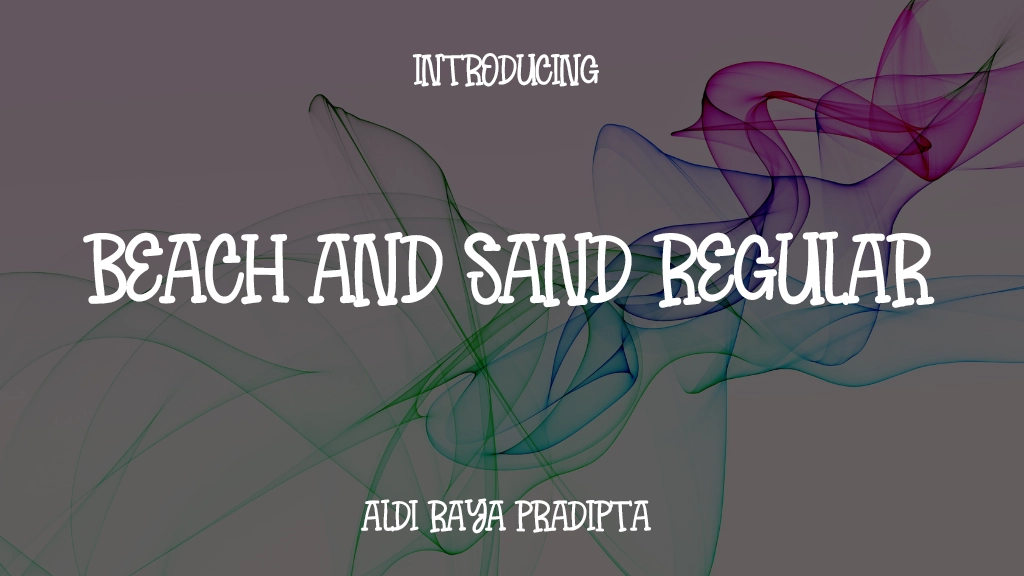 Beach And Sand Regular Font Sample Image 1