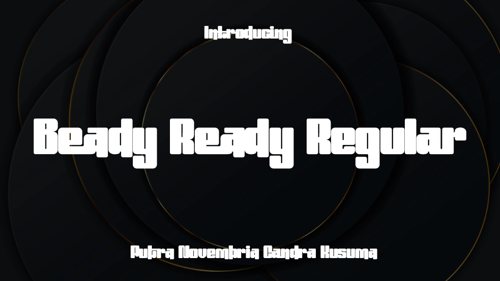 Beady Ready Regular Font Sample Image 1