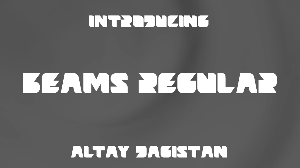 Beams Regular Font Sample Image 1