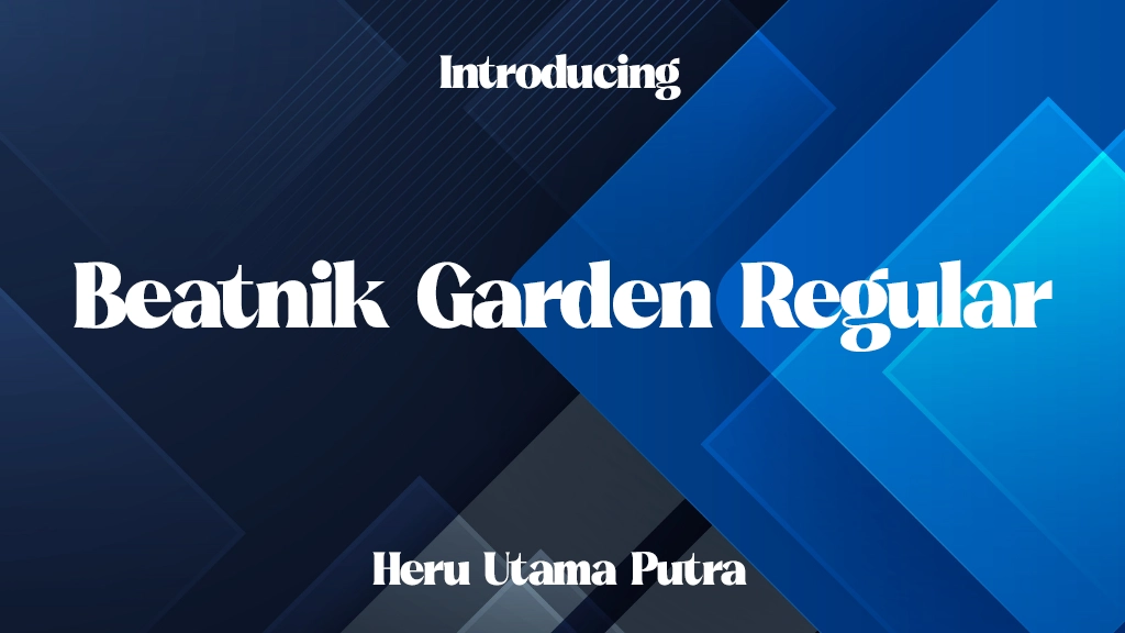 Beatnik Garden Regular Font Sample Image 1