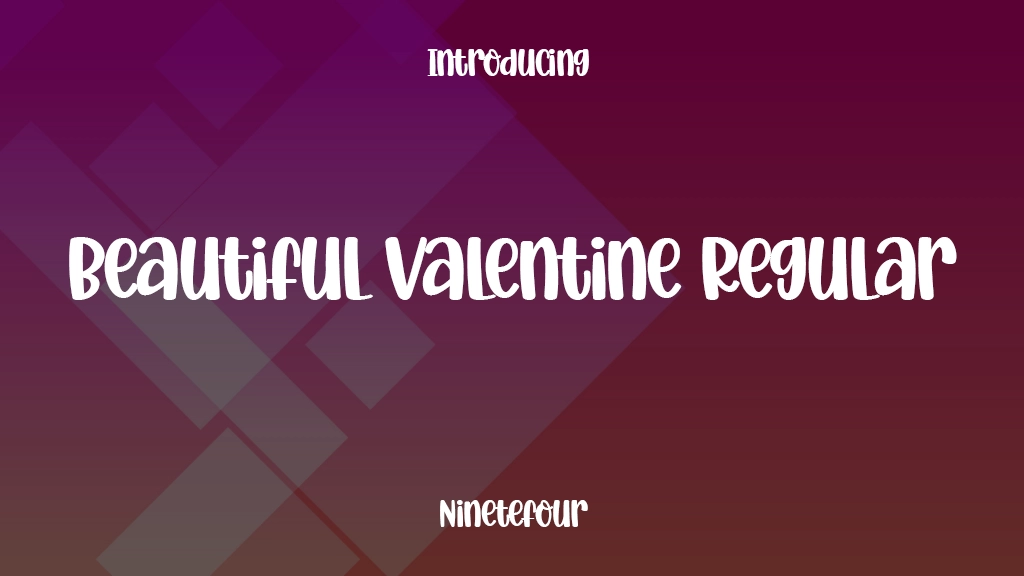 Beautiful Valentine Regular Font Sample Image 1