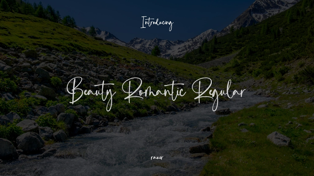 Beauty Romantic Regular Font Sample Images  1