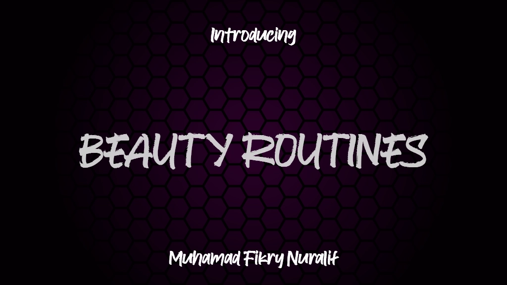 BEAUTY ROUTINES Font Sample Images  1