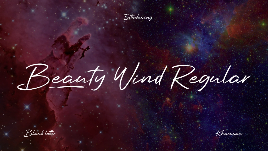 Beauty Wind Regular Font Sample Image 1