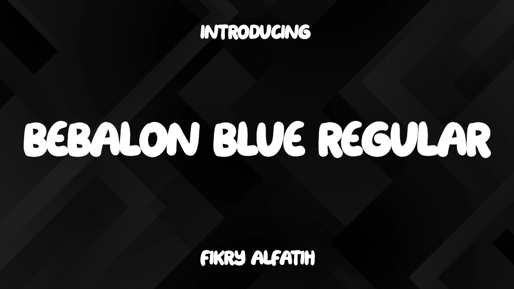 Bebalon Blue Regular Font Sample Image 1