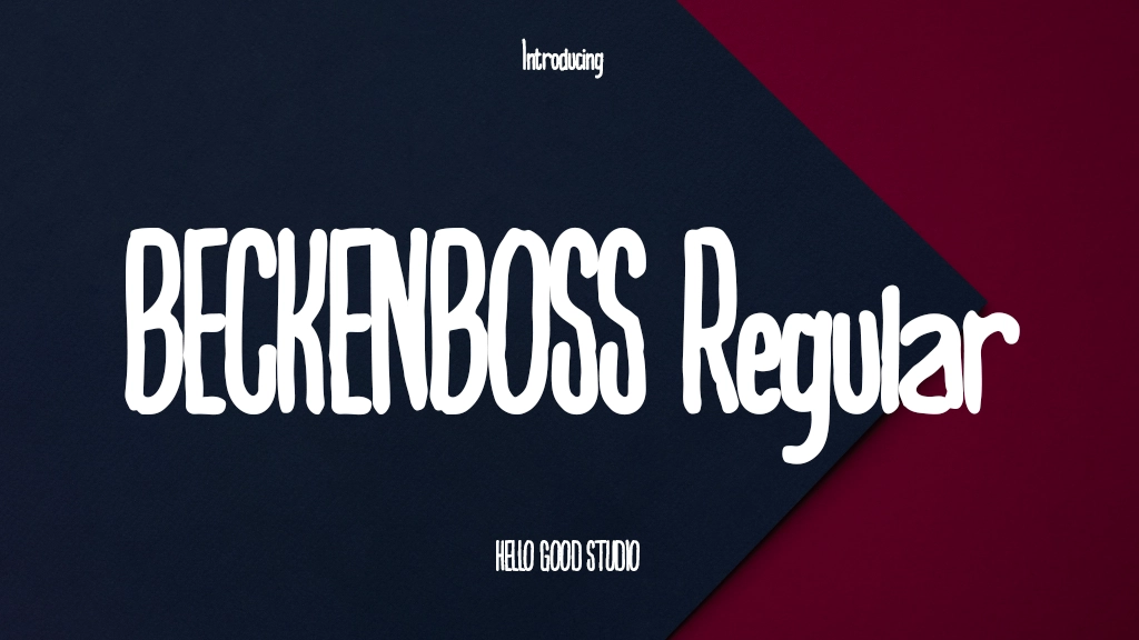 BECKENBOSS Regular Font Sample Image 1