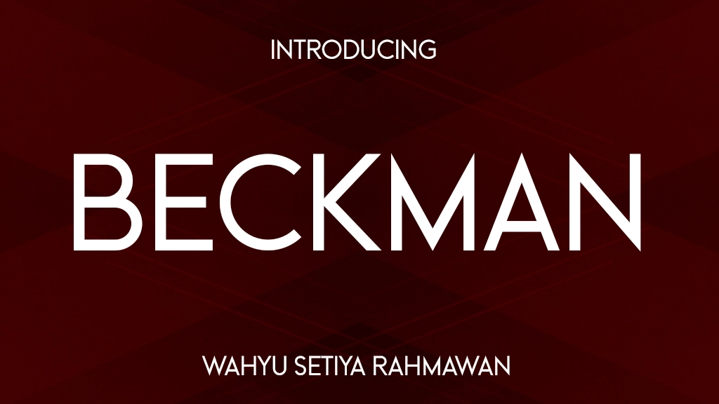 Beckman FREE Font Sample Image 1