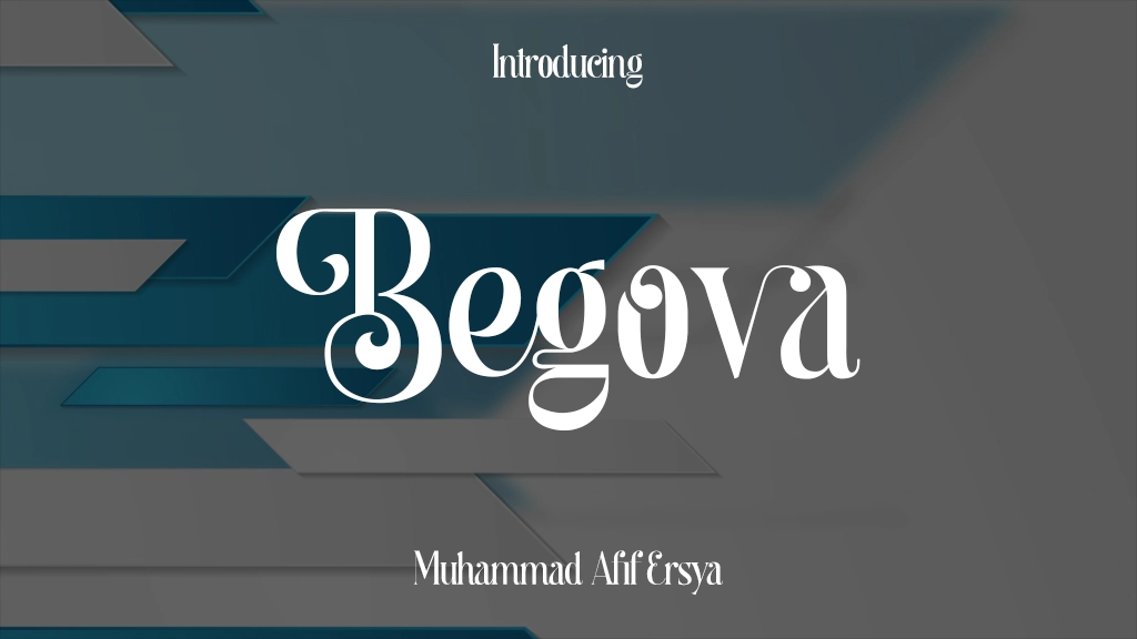 Begova Personal Used Font Sample Image 1