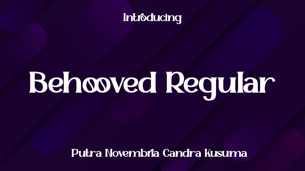 Behooved Regular Font Sample Image 1