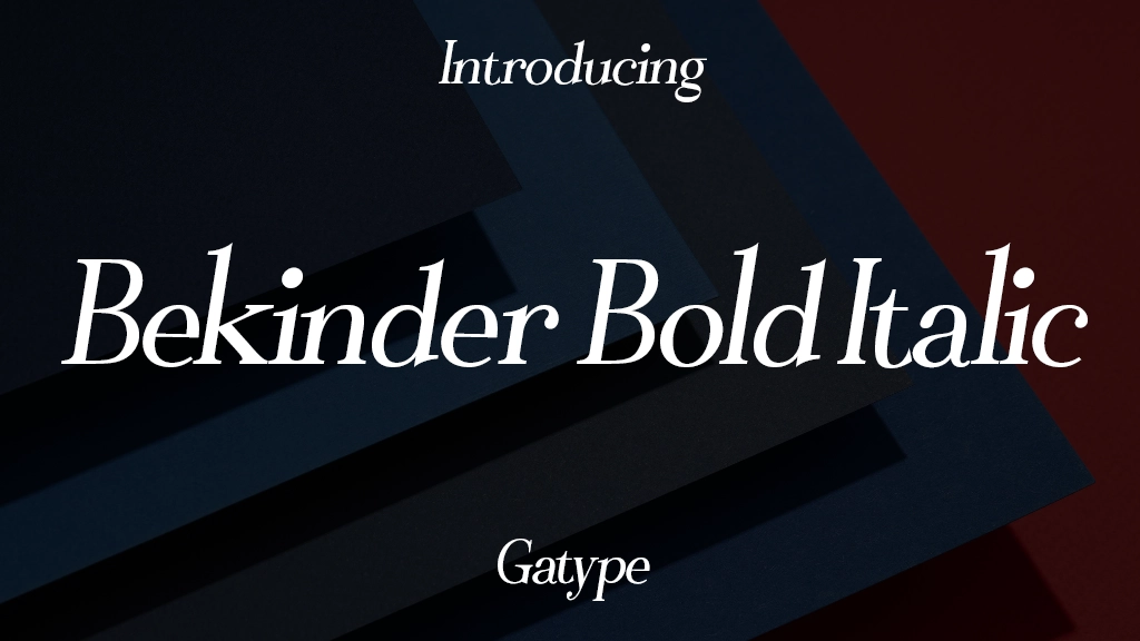 Bekinder Bold Italic Font Sample Image 2