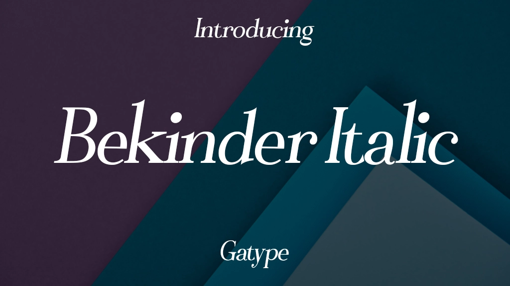 Bekinder Italic Font Sample Image 1