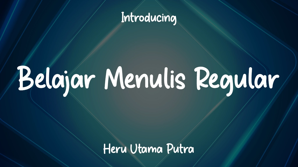 Belajar Menulis Regular Font Sample Image 1