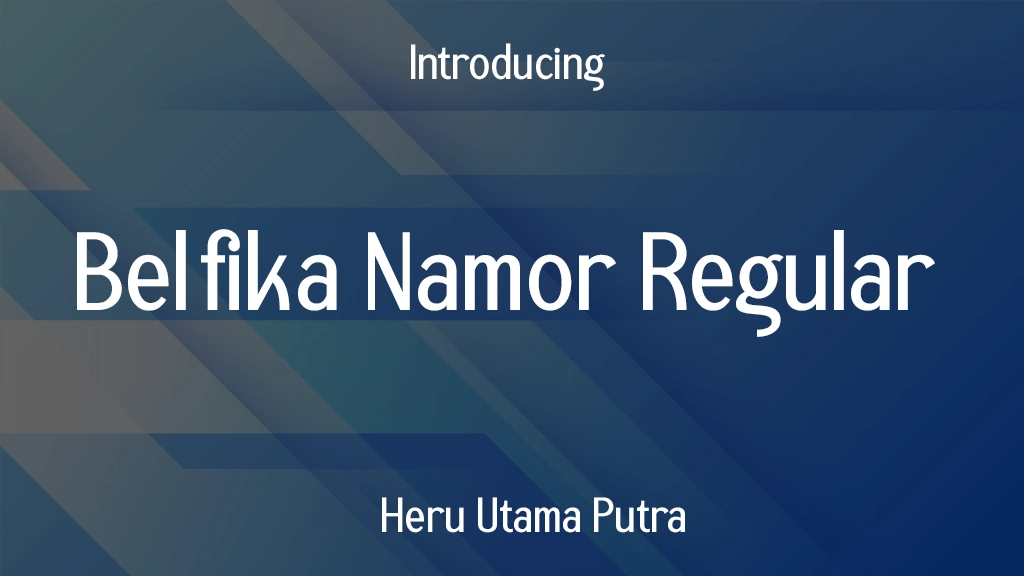 Belfika Namor Regular Font Sample Image 1