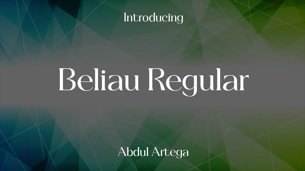 Beliau Regular Font Sample Image 1