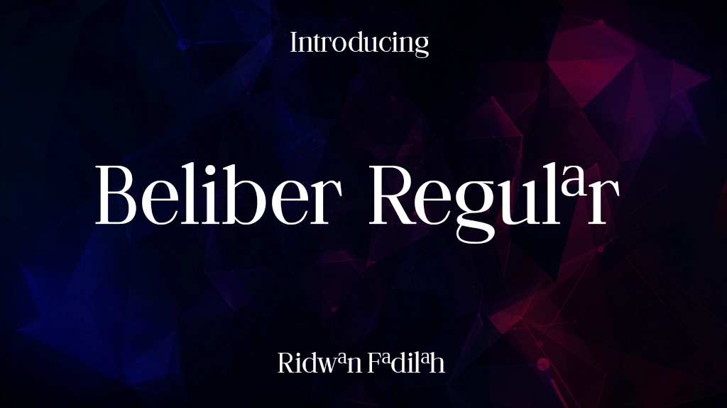 Beliber Regular Font Sample Image 1