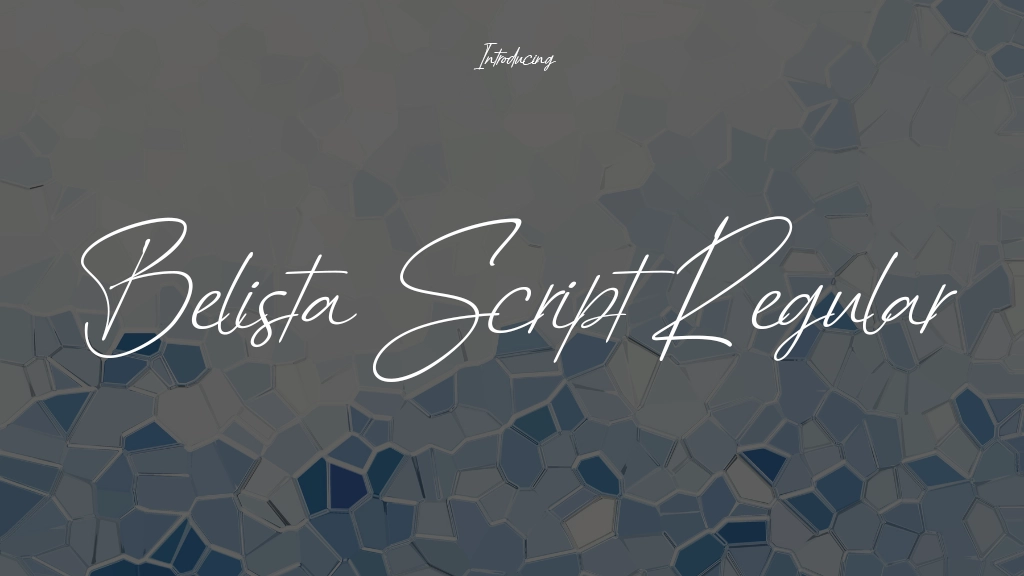 Belista Script Regular Font Sample Images  1