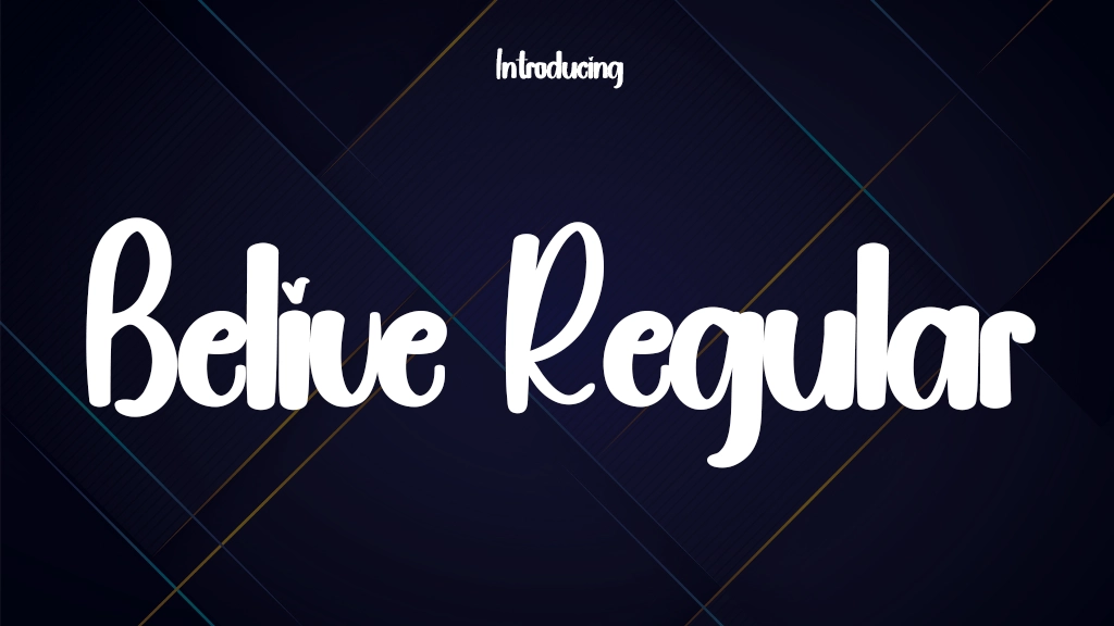 Belive Regular Font Sample Image 1