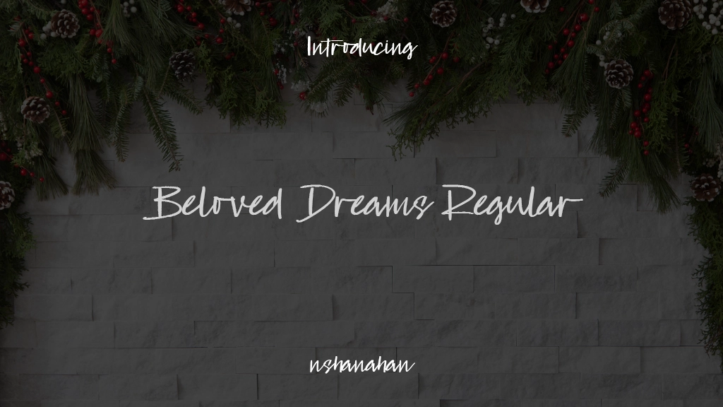 Beloved Dreams Regular Font Sample Images  1